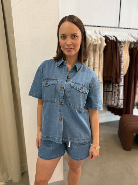 RILEY DENIM SET - LIGHT BLUE