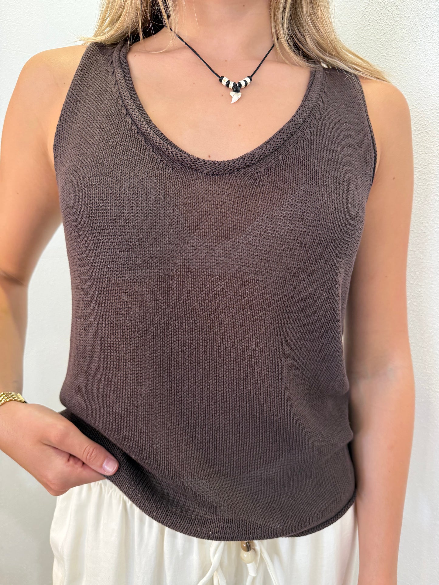 Scoop Spring Tank - Cocoa