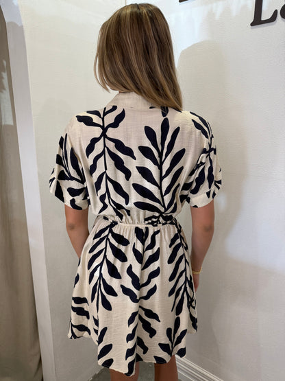 FLOREAT DRESS - CHARCOAL