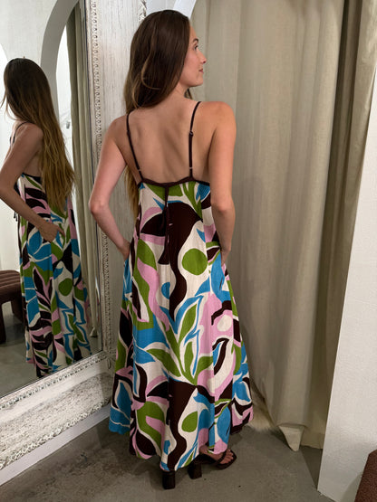 ZOLA PRINT MIDI DRESS