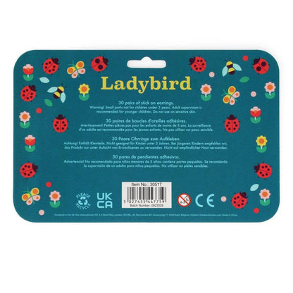Rex London Stick on Earrings - Ladybird