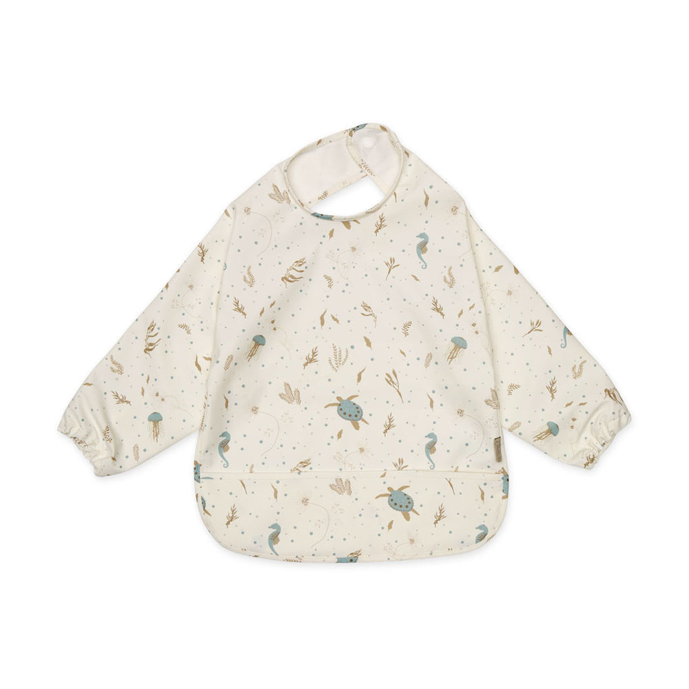 Sleeved Bib - Sea Garden