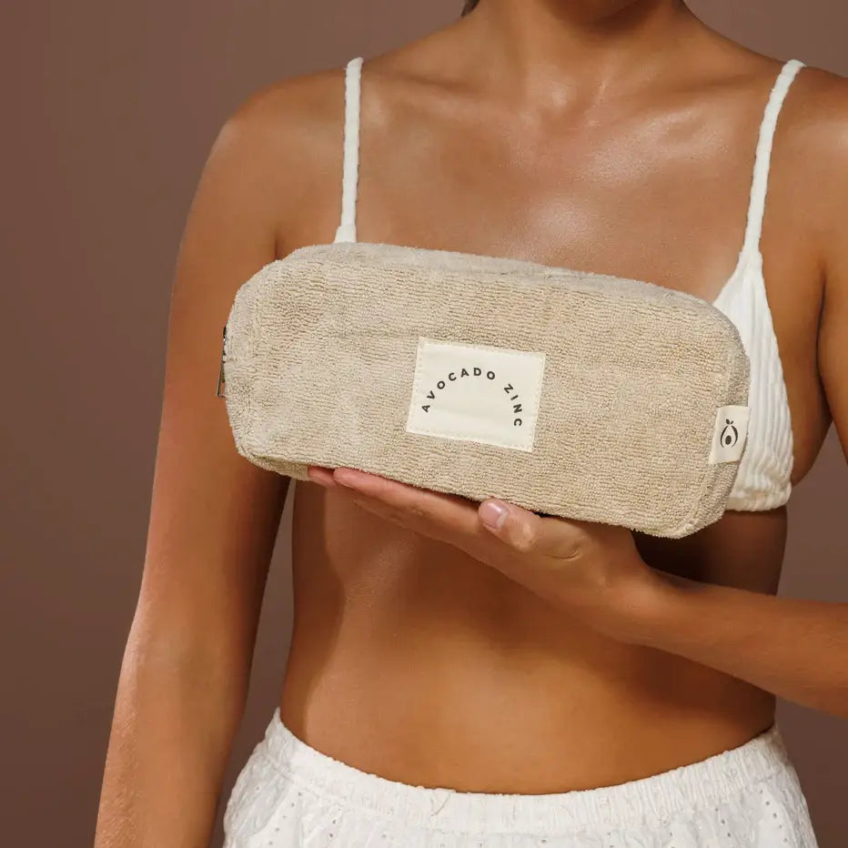 Terry Towelling Pouch: Latte