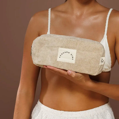 Terry Towelling Pouch: Latte
