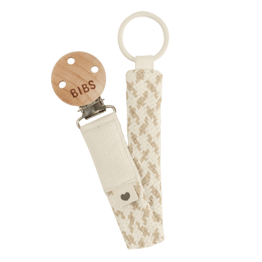 BIBS Pacifier Clip - Ivory/Vanilla