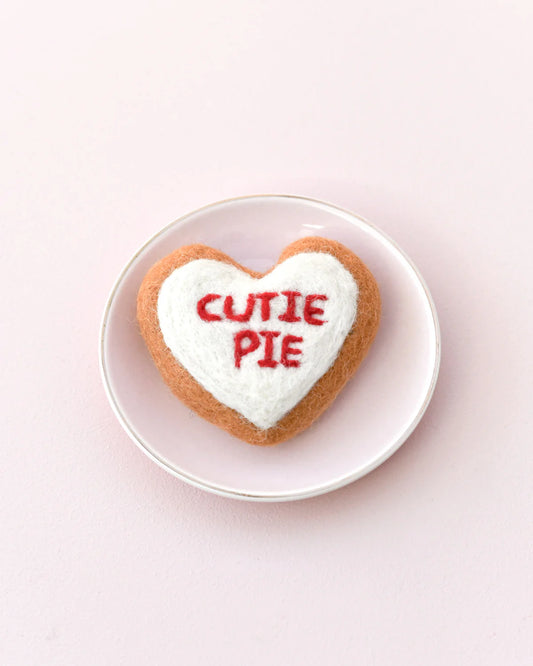 Felt 'Cutie Pie' Heart Icing Cookie
