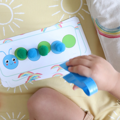 Toddler Busy Bag - Caterpillar Pom Pom Match