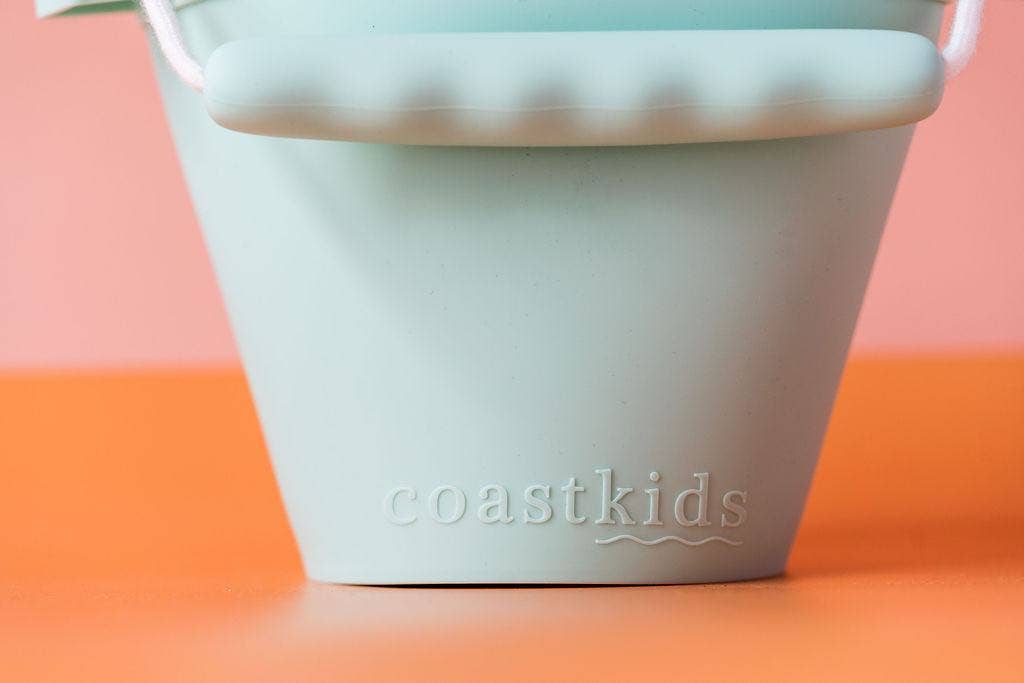 Kids Silicone Beach Bucket / Pail - Palm Beach: Blue