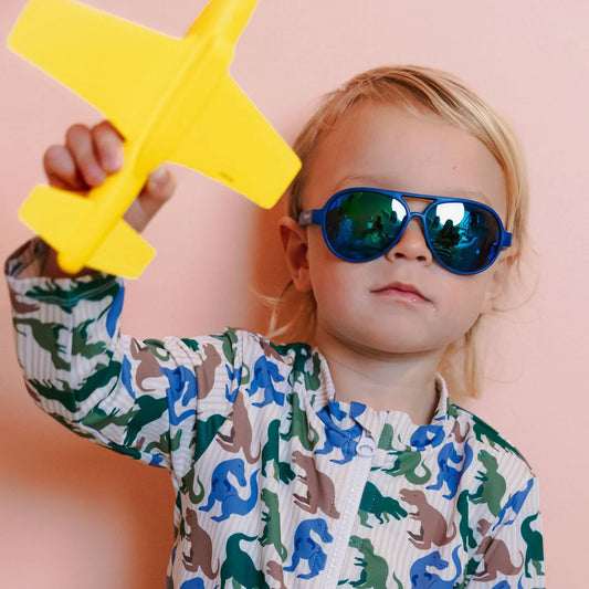 Pilot Kids Sunglasses – Matte Blue (0 - 2+ years)
