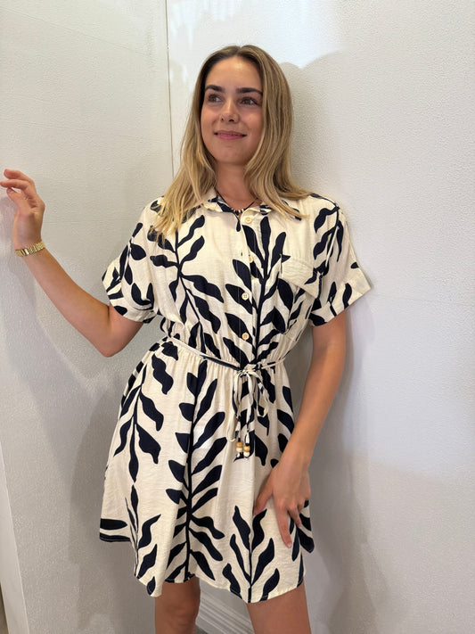 FLOREAT DRESS - CHARCOAL