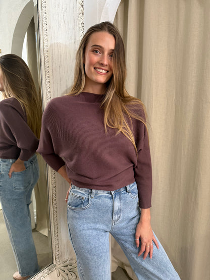 SCOTT KNIT JUMPER - COCOA HAZE