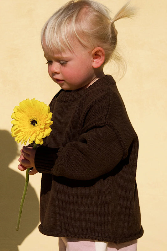 LITTLE. THE LABEL SANDY KNIT - CHOC