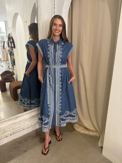 MARAIS EMBROIDERED DRESS