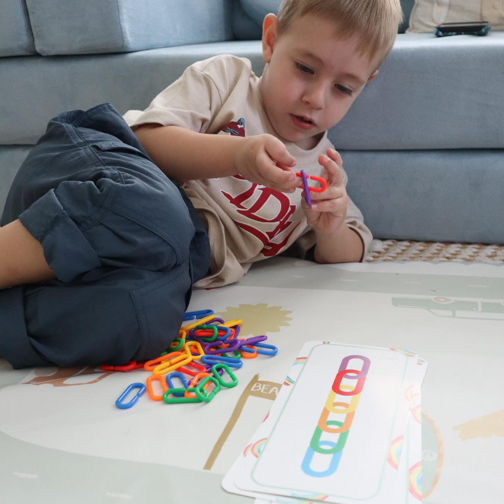 Toddler Busy Bag - Link Chains Pattern Match