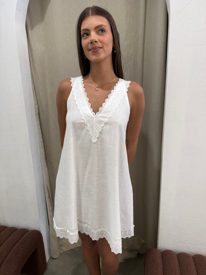 DELPHINE LACE MINI DRESS