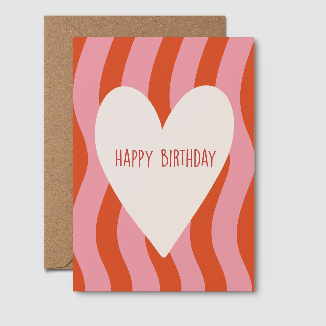 Pink Heart Birthday Card