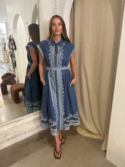 MARAIS EMBROIDERED DRESS