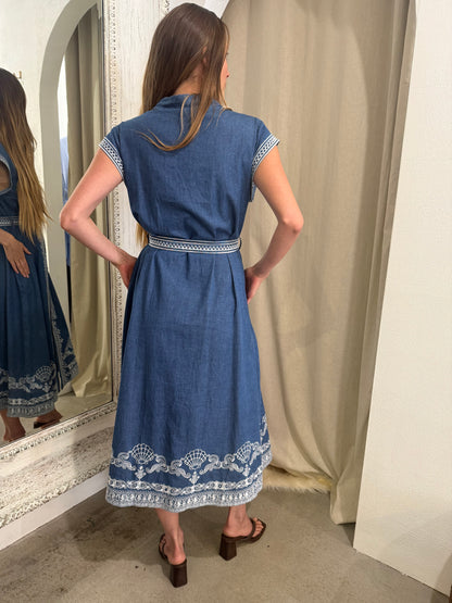 MARAIS EMBROIDERED DRESS