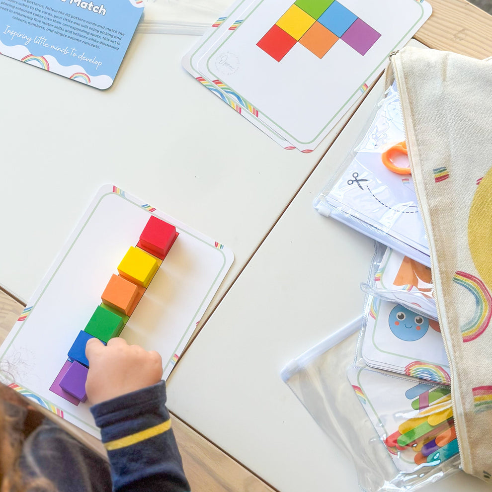 Toddler Busy Bag - Cube Match