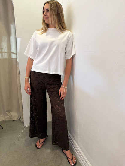 RUE LACE PANTS - BROWN