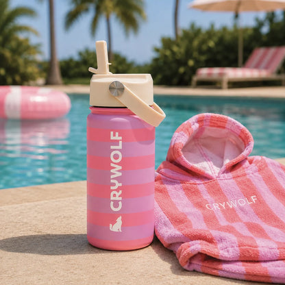Drink Bottle (400ml) Flamingo Stripe