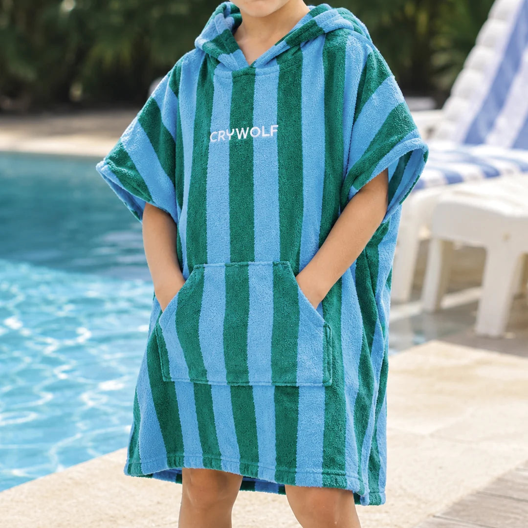 Hooded Towel - Deck Stripe