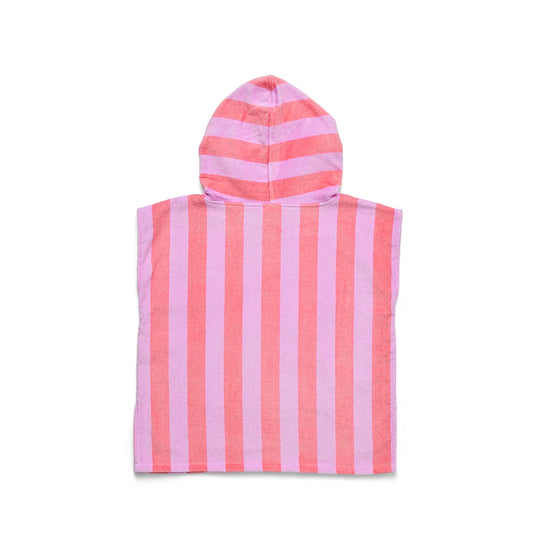 Hooded Towel - Flamingo Stripe