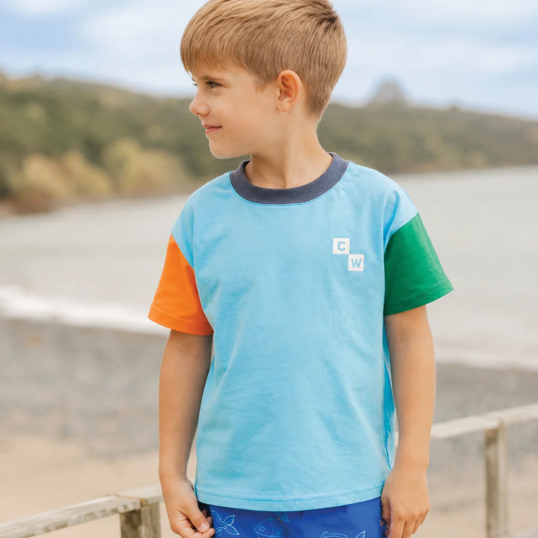 Sun Smart T-Shirt - Seaside Colourblock