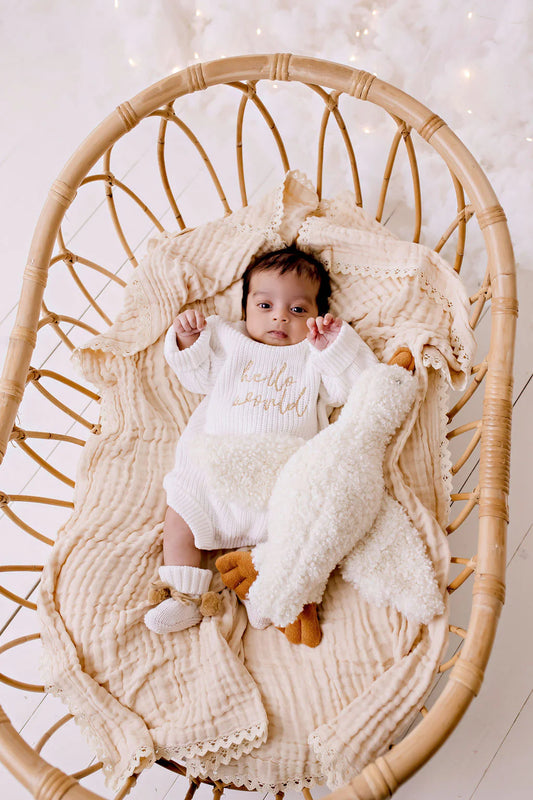 Baby Knit Booties - Snow