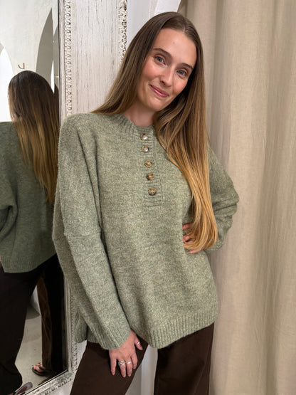 EVERETT KNIT JUMPER - MOSS
