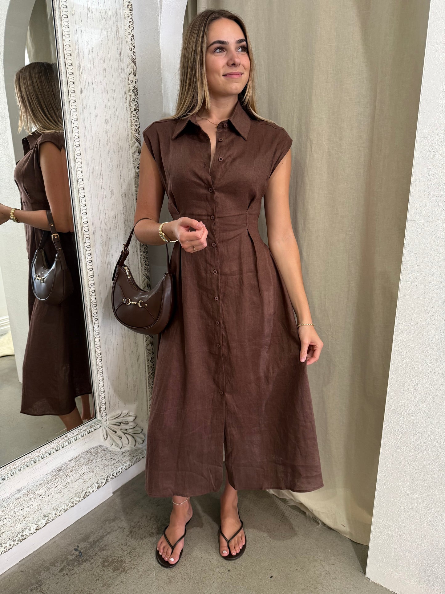 AVA LINEN DRESS