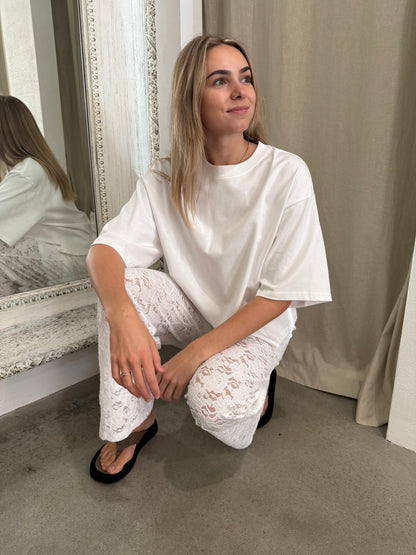 RUE LACE PANTS - WHITE
