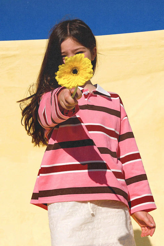 LITTLE. THE LABEL - RAE RUGBY SHIRT ICED VOVO