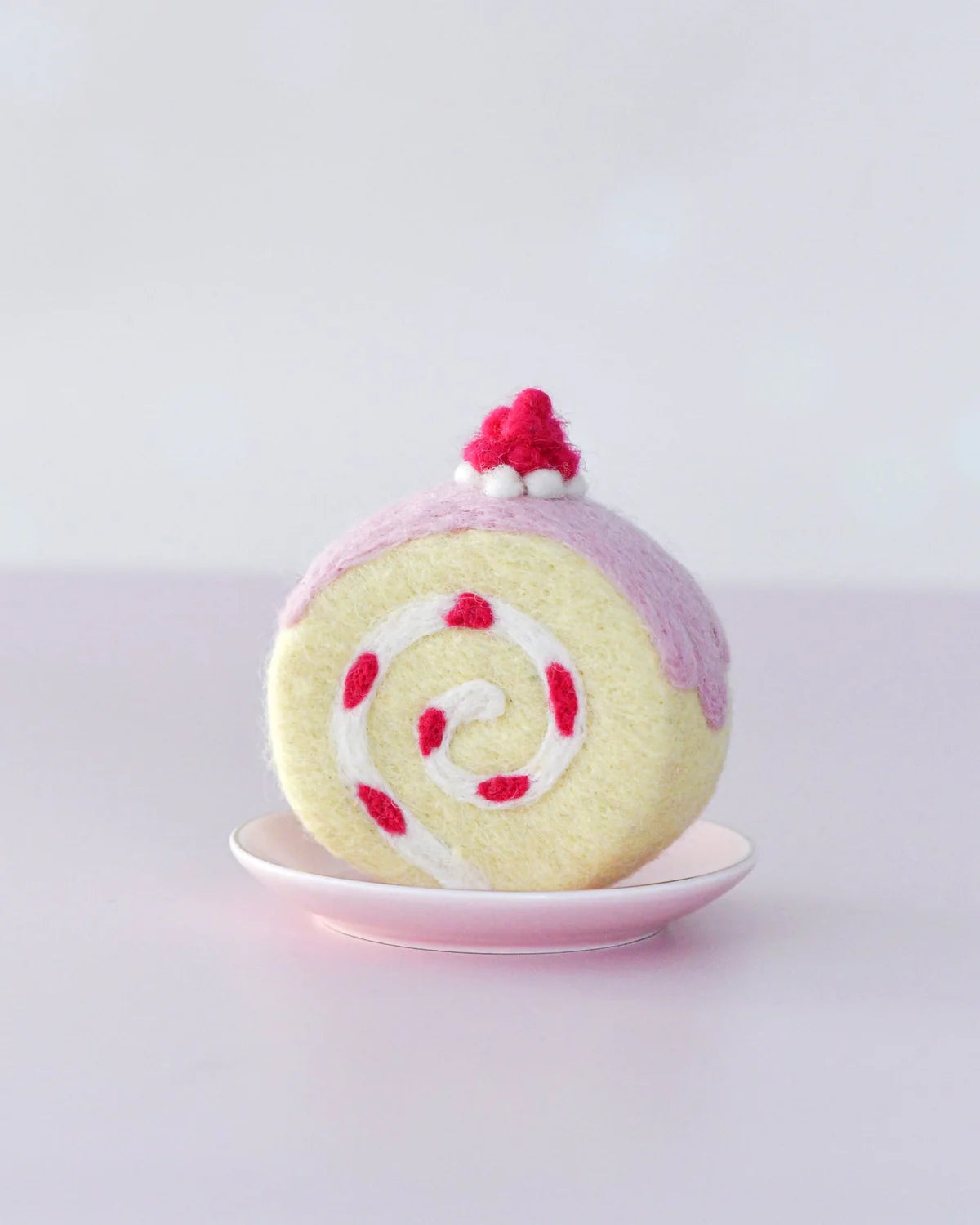 Felt Strawberry Swiss Roll