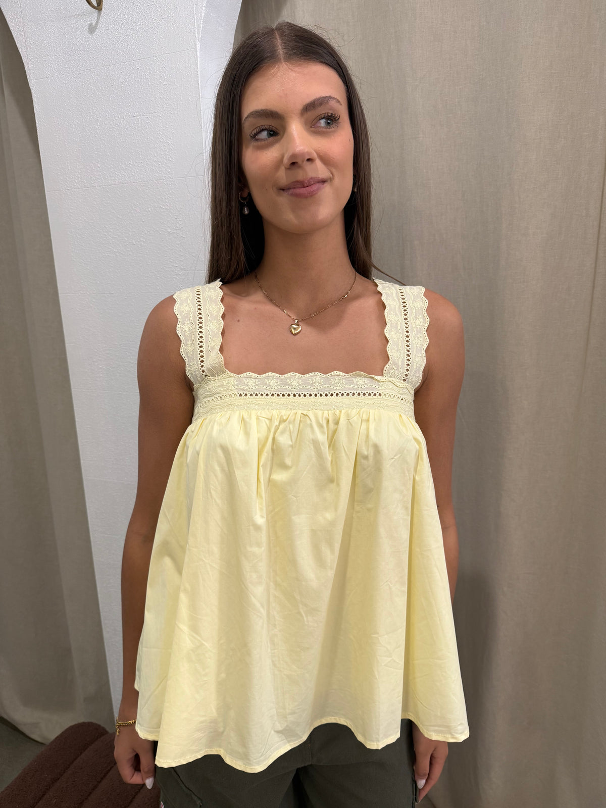 AMELIE LACE CAMI - BUTTER