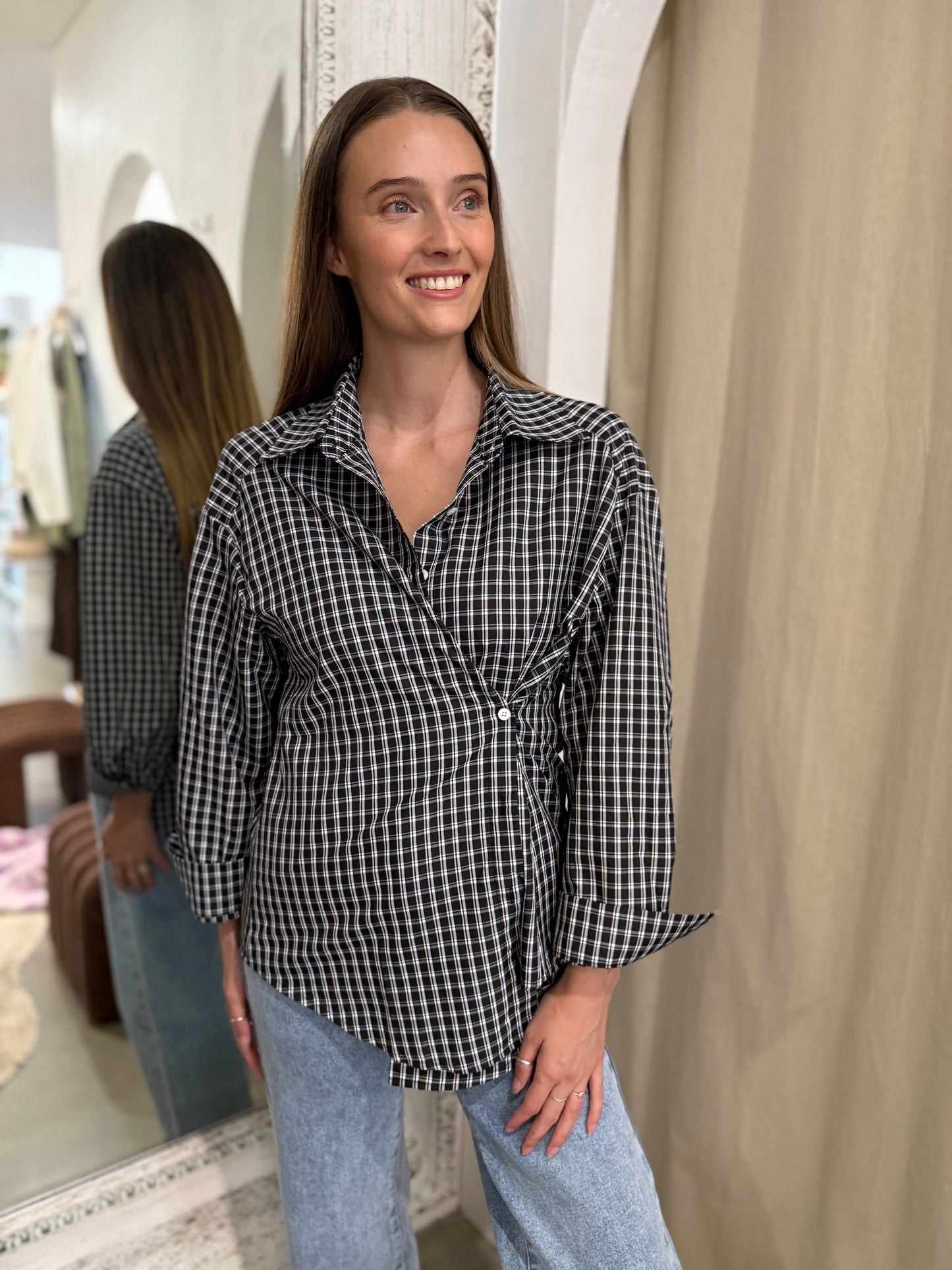 MERCER BLACK CHECK SHIRT
