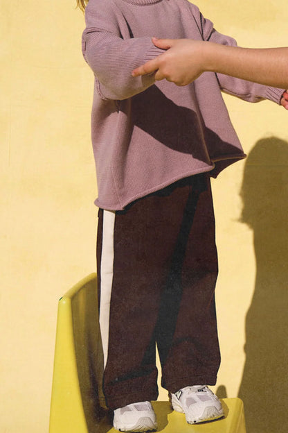 LITTLE. THE LABEL - CHARLIE RACER PANT CHOC