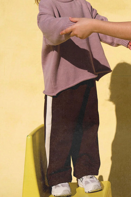 LITTLE. THE LABEL - CHARLIE RACER PANT CHOC