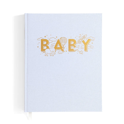 Baby Book Powder Blue Boxed