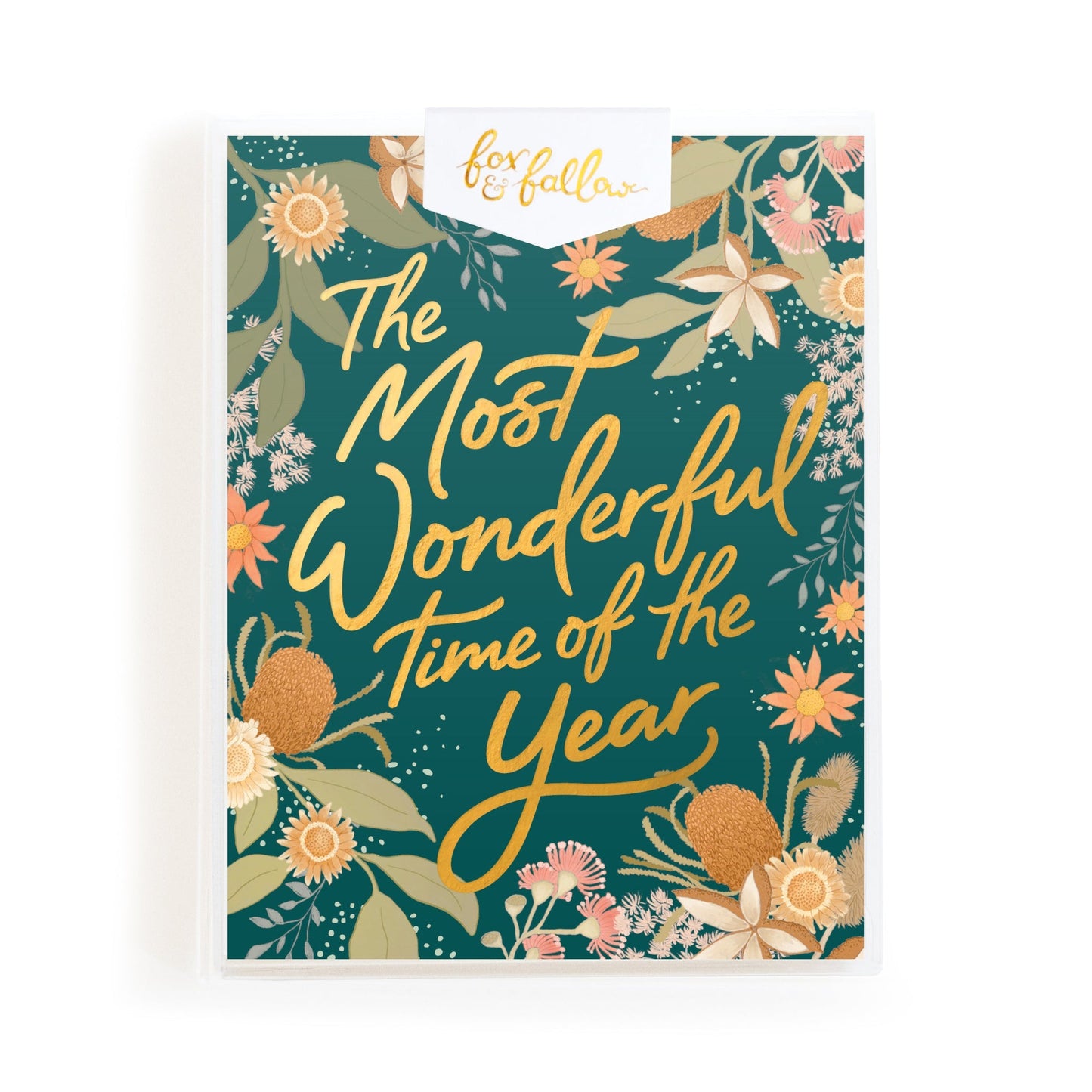 Fox and Fallow Wonderful Time Botanika Greeting Card Boxed Christmas Set