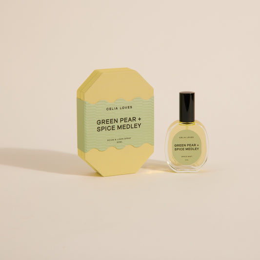 Celia Loves Room Spray - Green Pear + Spice Medley