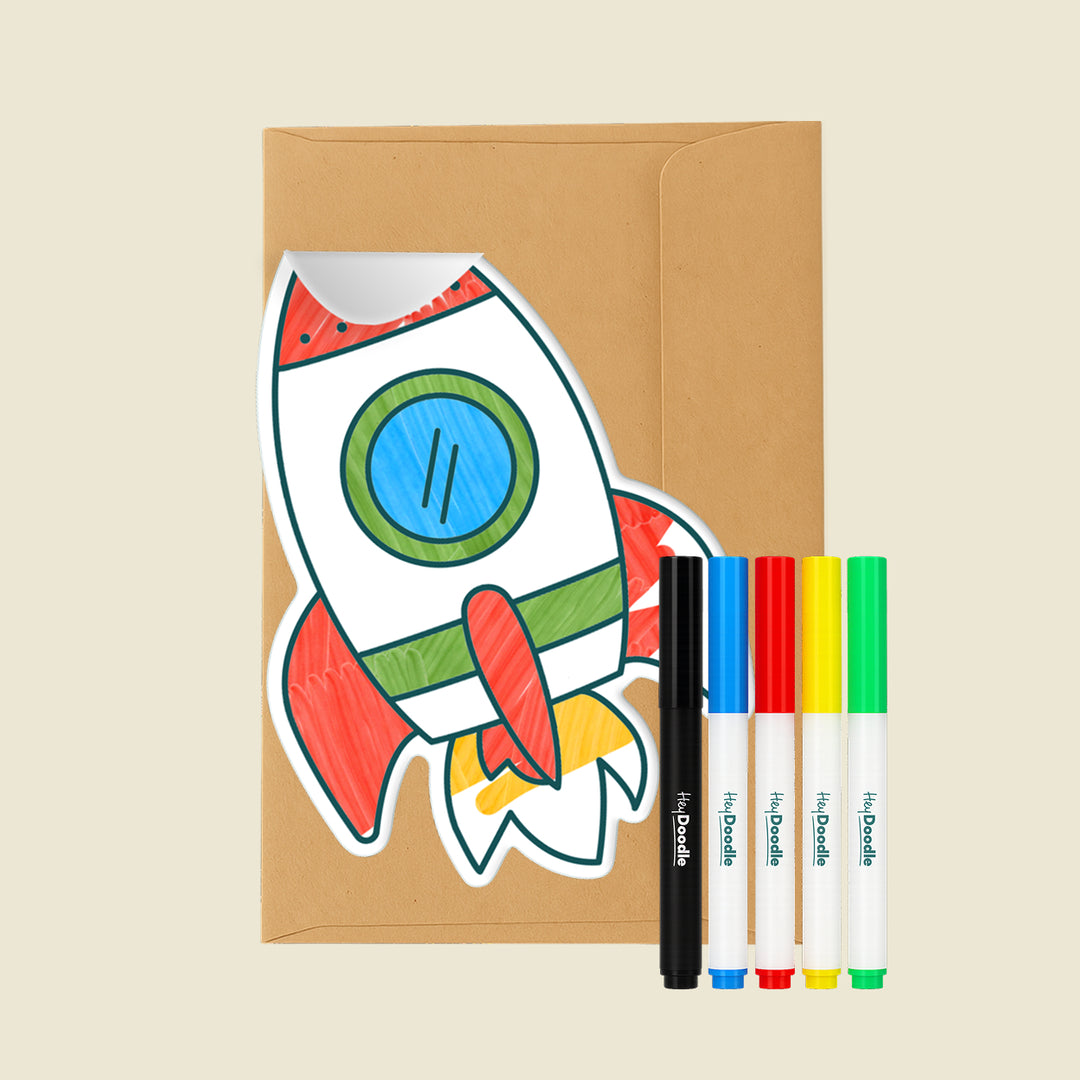 Apollo 25 Rocket - Reusable Greeting Card
