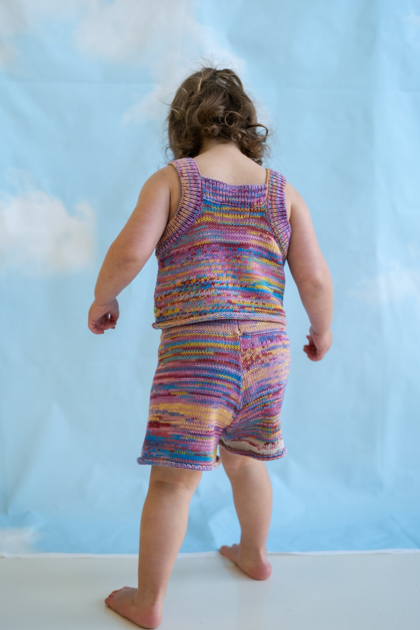 Knitted Singlet Top - Rainbow
