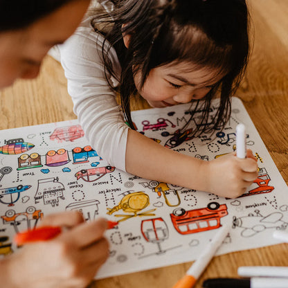 Classic Colouring & Doodle Mat - Toot Toot Honk