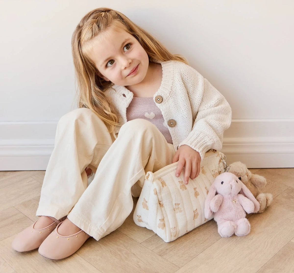 Snuggle Bunnies - Penelope Bunny Keyring - Blossom