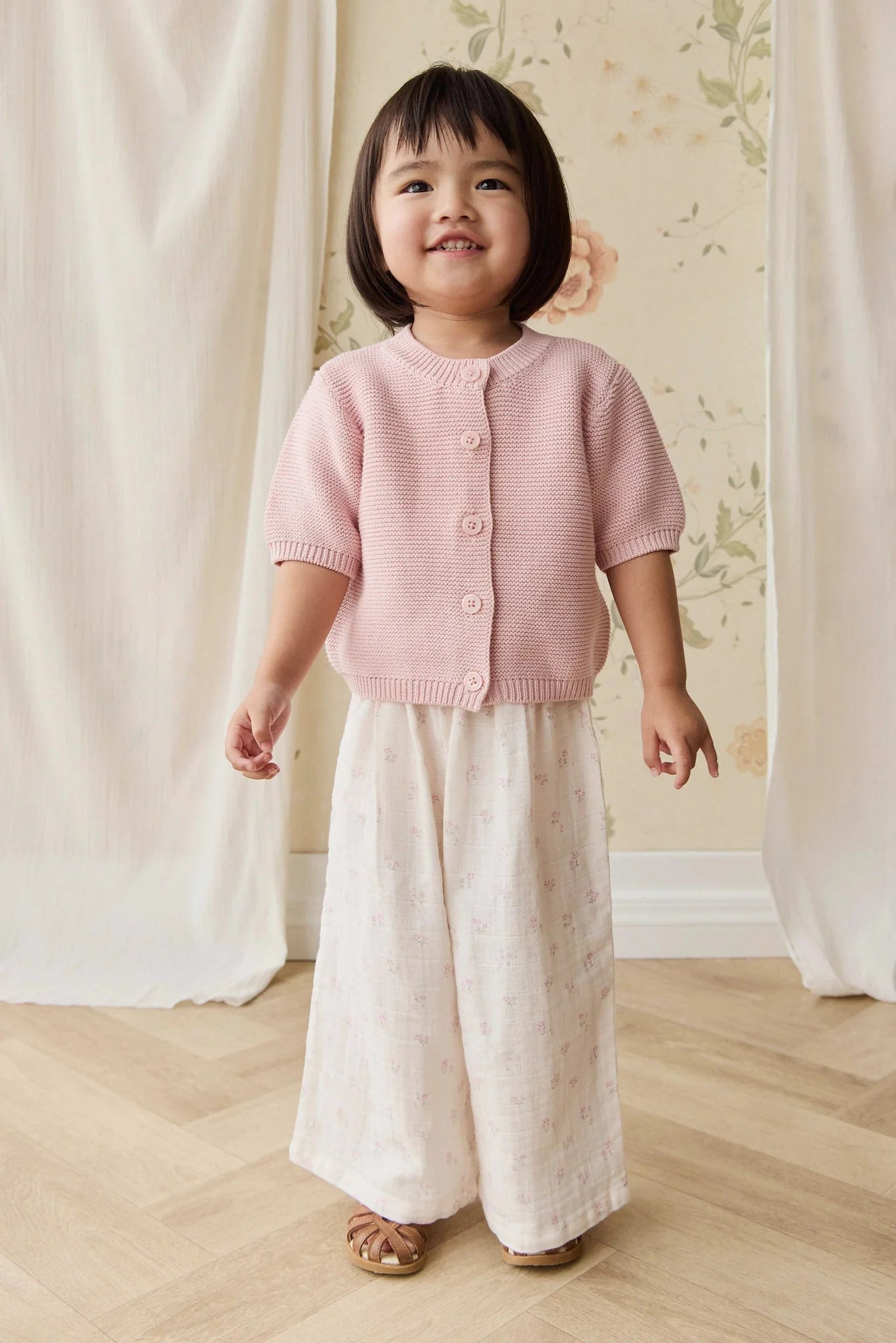 Jamie Kay Organic Cotton Muslin Odette Pant - Pauline Pink