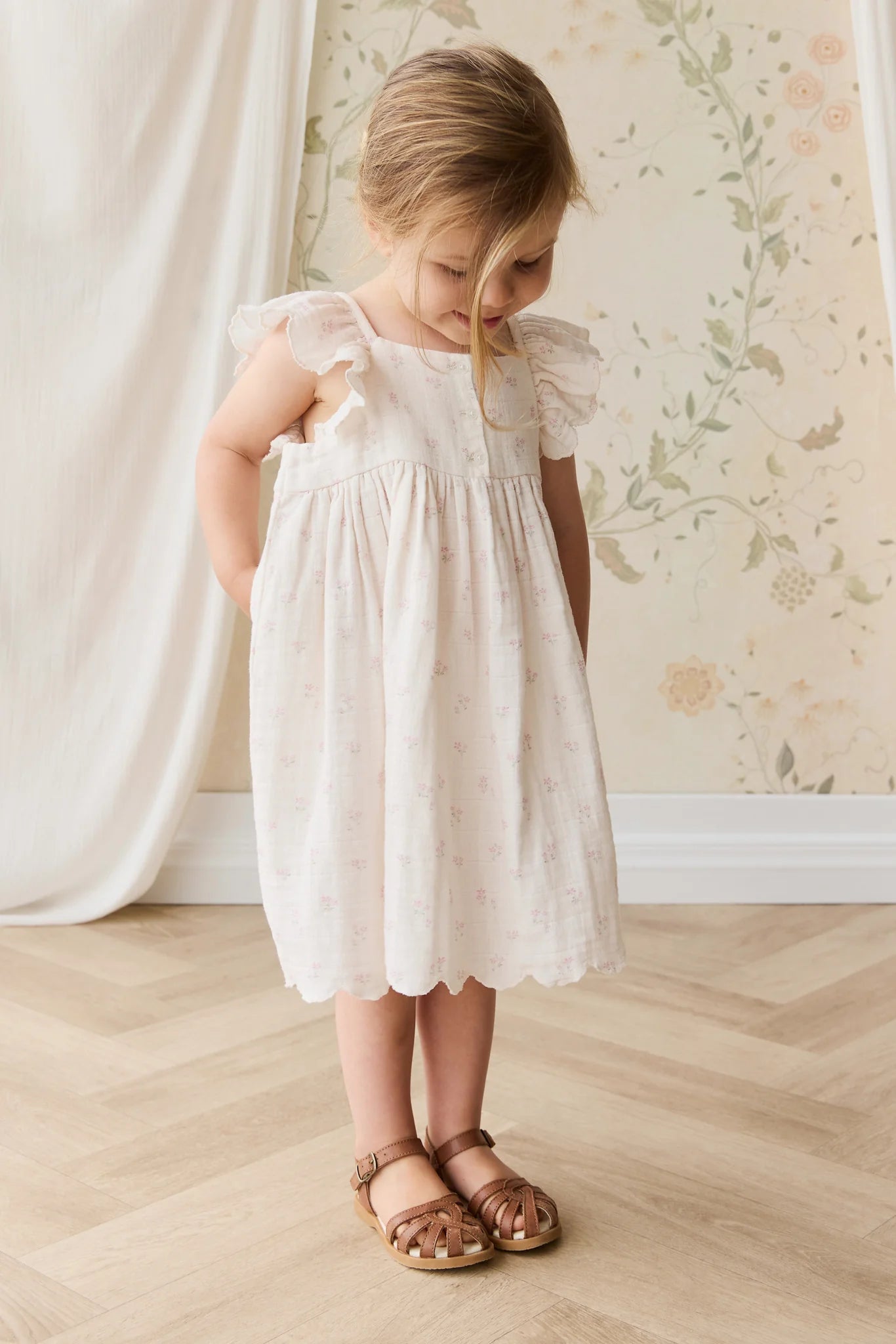 Jamie Kay Organic Cotton Muslin Annalise Dress - Pauline Pink