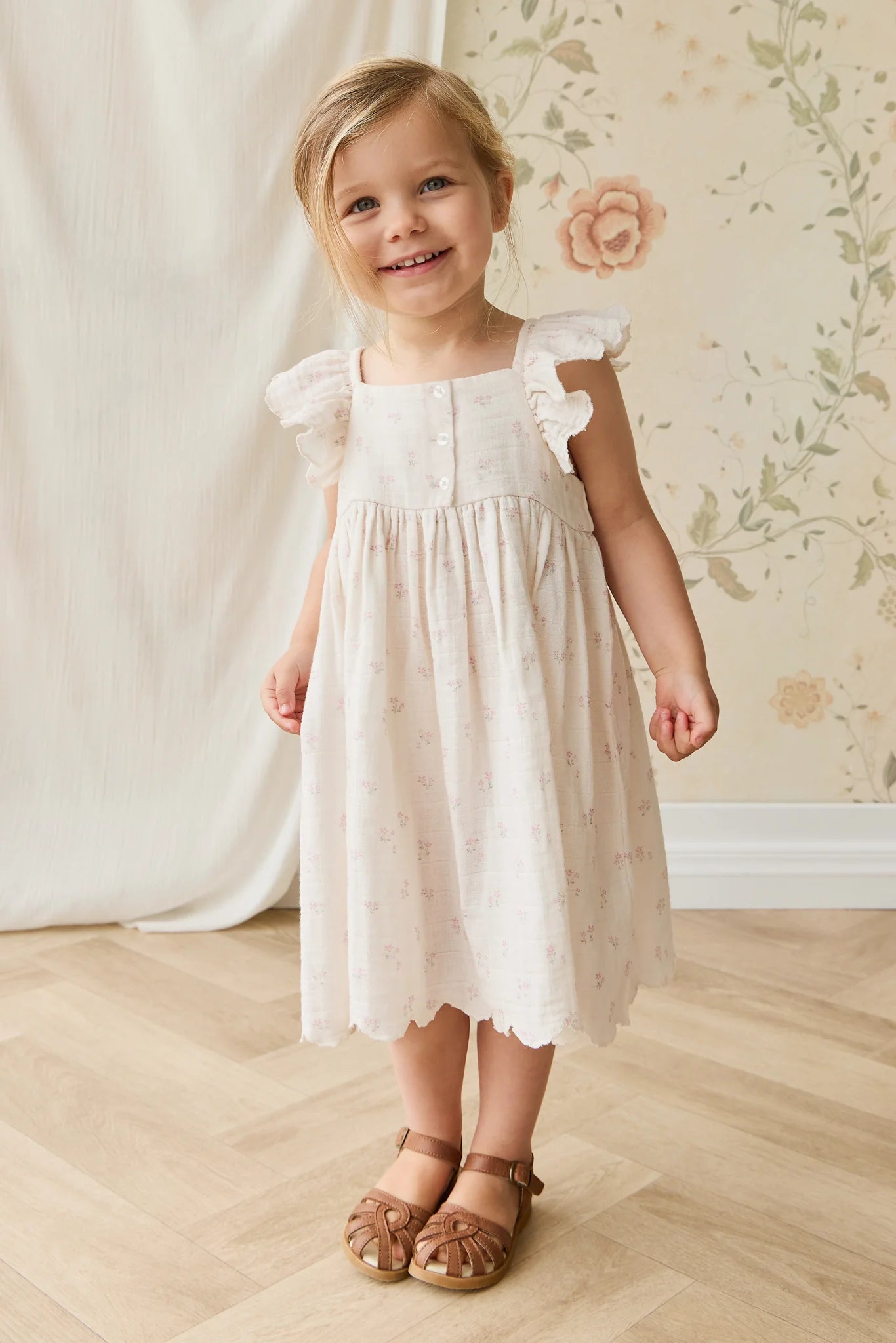 Jamie Kay Organic Cotton Muslin Annalise Dress - Pauline Pink