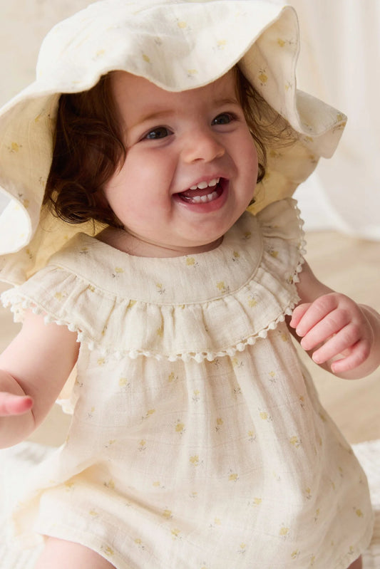 Jamie Kay Cotton Muslin Noelle Hat - Vintage Ditsy