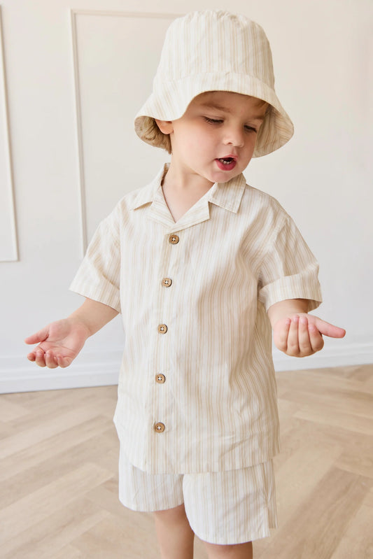 Jamie Kay Organic Cotton Bucket Hat - Variegated Stripe Foam